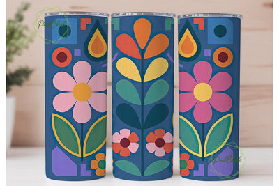 Floral 20oz Tumbler Wrap Sublimation PixelChick 
