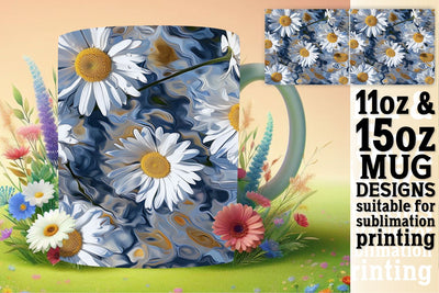 Floral 3D Design for Mug Wraps Sublimation afrosvg 
