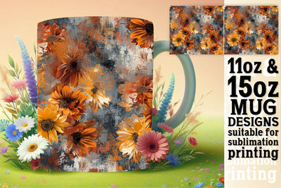 Floral 3D Mug Wrap for Sublimation Sublimation afrosvg 