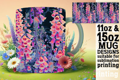 Floral 3D Mug Wrap Sublimation Sublimation afrosvg 