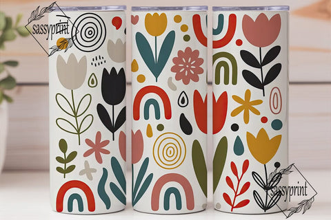 Floral Abstract Tumbler Wrap Sublimation sassyprint 