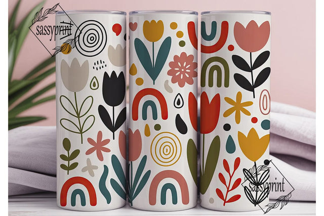 Floral Abstract Tumbler Wrap Sublimation sassyprint 