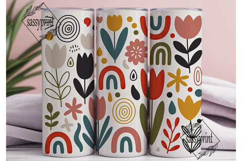 Floral Abstract Tumbler Wrap Sublimation sassyprint 