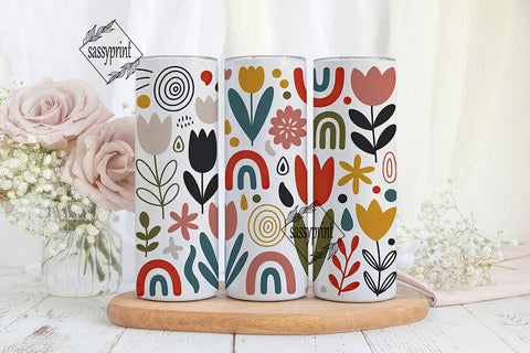 Floral Abstract Tumbler Wrap Sublimation sassyprint 