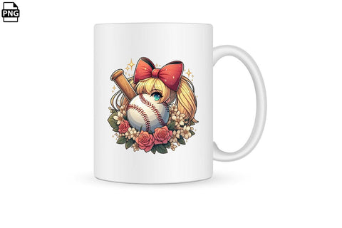 Floral Anime Coquette Baseball PNG Printable File Sublimation Creativedesigntee 