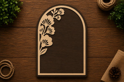 Floral Arch Center Laser Cut Svg File Design SVG Regulrcrative 