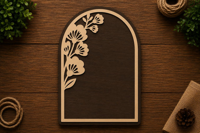 Floral Arch Center Laser Cut Svg File Design SVG Regulrcrative 