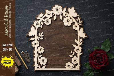Floral Arch Frame laser Cut svg Cutting file SVG Regulrcrative 