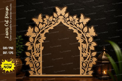 Floral Arch Frame Laser Cut SVG SVG Regulrcrative 
