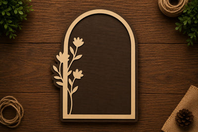 Floral Arch Left Laser Cut Svg File Design SVG Regulrcrative 