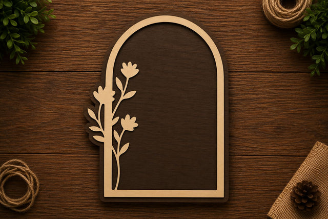 Floral Arch Left Laser Cut Svg File Design SVG Regulrcrative 