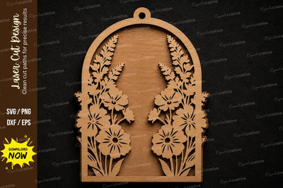 Floral Arch Ornament SVG Laser Cut Svg Design SVG Regulrcrative 
