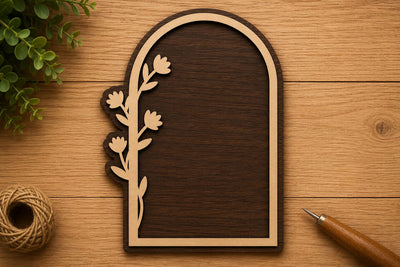 Floral Arch Right Laser Cut Svg File Design SVG Regulrcrative 