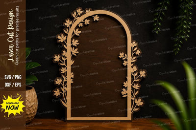 Floral Arch Window SVG Laser Cut Svg Design SVG Regulrcrative 