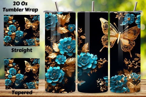 floral arrangement Tumbler Wrap, Seamless Tumbler Wrap, 3D floral arrangement Tumbler Wrap, Seamless Tumbler Wrap Sublimation FloridPrintables 