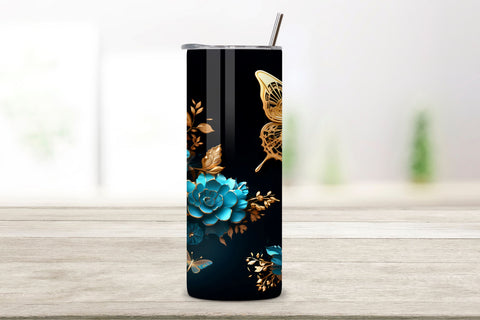 floral arrangement Tumbler Wrap, Seamless Tumbler Wrap, 3D floral arrangement Tumbler Wrap, Seamless Tumbler Wrap Sublimation FloridPrintables 