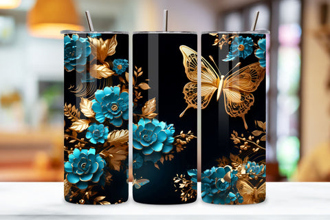 floral arrangement Tumbler Wrap, Seamless Tumbler Wrap, 3D floral arrangement Tumbler Wrap, Seamless Tumbler Wrap Sublimation FloridPrintables 