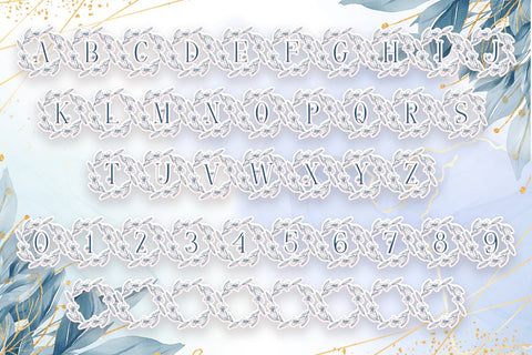 Floral Baby Monogram Font Dm Letter Studio 