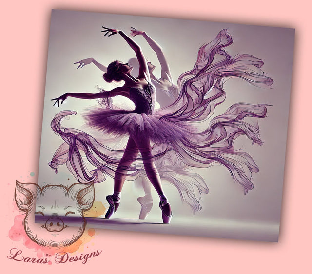 Floral Ballet Dancer 20oz Tumbler, Floral Dance Gift, 20oz Tumbler Wrap, Sublimation Design, Artistic Dance Art, Dance Lover Gift, Ballerina Decor Sublimation Lara' s Designs 