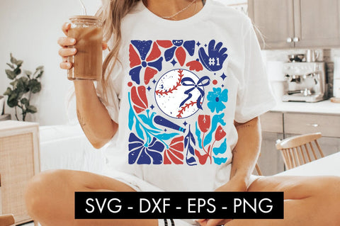 Floral Baseball SVG PNG Sublimation SVG Freeling Design House 
