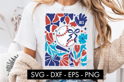 Floral Baseball SVG PNG Sublimation SVG Freeling Design House 