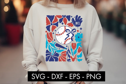 Floral Baseball SVG PNG Sublimation SVG Freeling Design House 