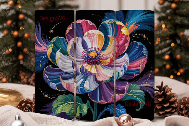 Floral Bloom 20oz Tumbler Wrap Sublimation DesignSVG 