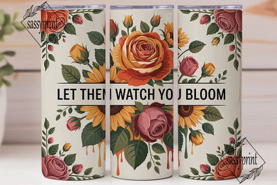 Floral Bloom 20oz Tumbler Wrap Sublimation sassyprint 