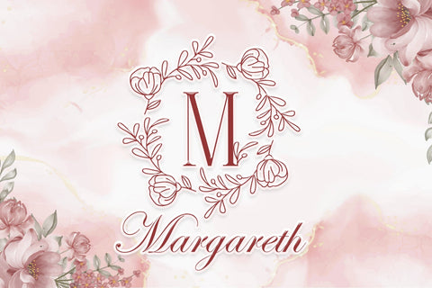 Floral Blossom Monogram Font Dm Letter Studio 