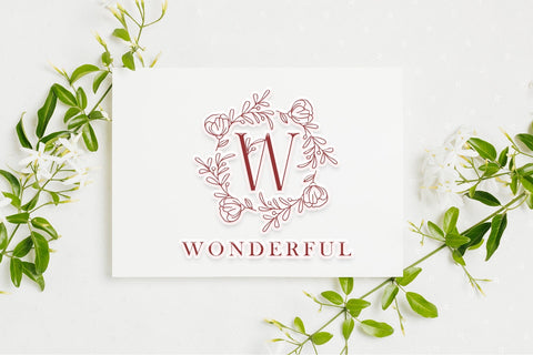 Floral Blossom Monogram Font Dm Letter Studio 