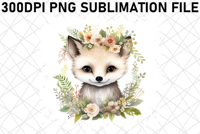 Floral Boho Animal Sublimation Design PNG - Whimsical Sublimation afrosvg 