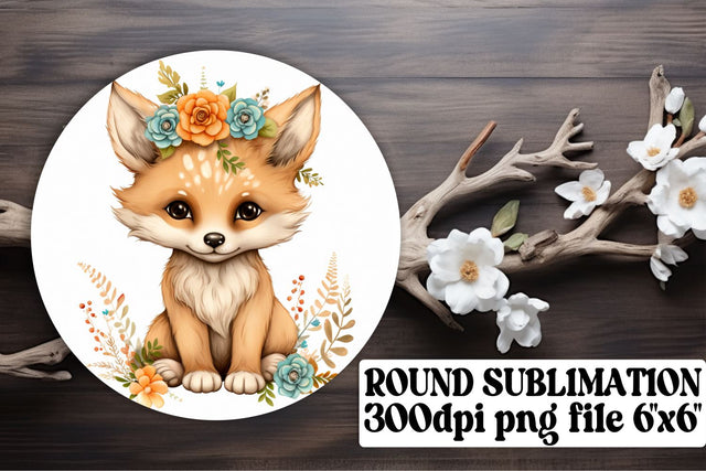 Floral Boho Creatures: Sublimation Designs for Round Items Sublimation afrosvg 