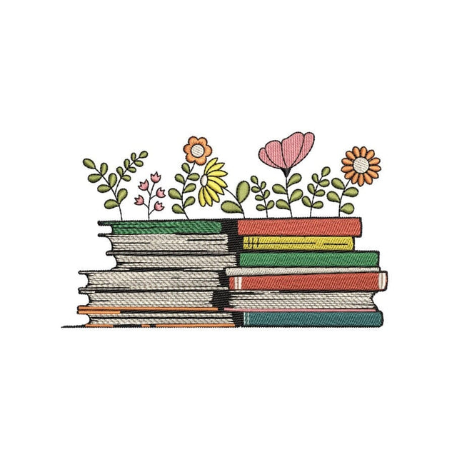 Floral Book Embroidery Design, 3 sizes, Instant Download Embroidery/Applique DESIGNS Nino Nadaraia 