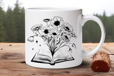 Floral book svg Design SVG Regulrcrative 