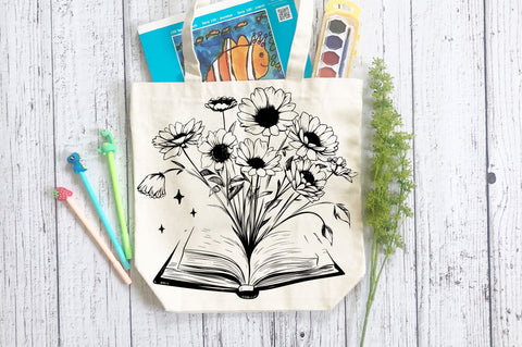 Floral book svg Design SVG Regulrcrative 