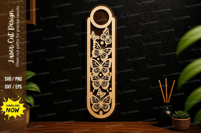 Floral Bookmark Art laser cut svg File SVG Regulrcrative 