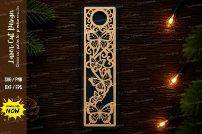 Floral Bookmark Laser Cut SVG Elegant Reading Gift SVG Regulrcrative 