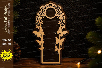 Floral Bookmark Ornament Laser Cut SVG Design SVG Regulrcrative 