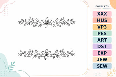 Floral Border Embroidery Design Embroidery/Applique DESIGNS sg embroidery 