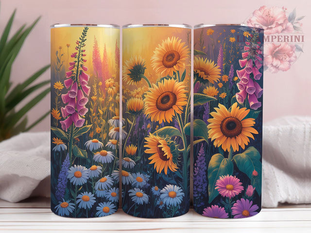 Floral Botanical Flower Pattern Tumbler Wrap, Sublimation Design, Floral Tumbler Wrap, Flower Pattern Design, Botanical Tumbler Wrap, 20Oz Tumbler, Digital Download Sublimation Li Zamperini 