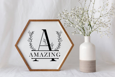 Floral Buds Monogram Font Dm Letter Studio 