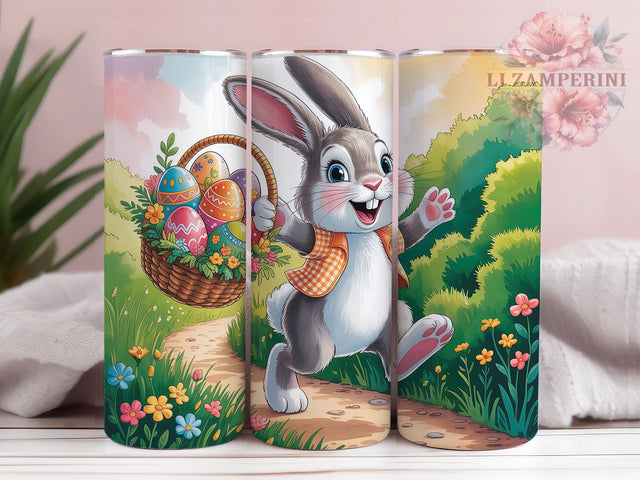 Floral Bunny Basket Tumbler, Easter Egg Tumbler, Floral Bunny Wrap, Colorful Easter Wrap, Stylish 20oz Wrap, Sublimation Design, Trendy Gift Idea Sublimation Li Zamperini 