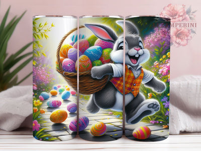 Floral Bunny Basket Tumbler, Easter Egg Tumbler, Floral Bunny Wrap, Colorful Easter Wrap, Stylish 20oz Wrap, Sublimation Design, Trendy Gift Idea Sublimation Li Zamperini 