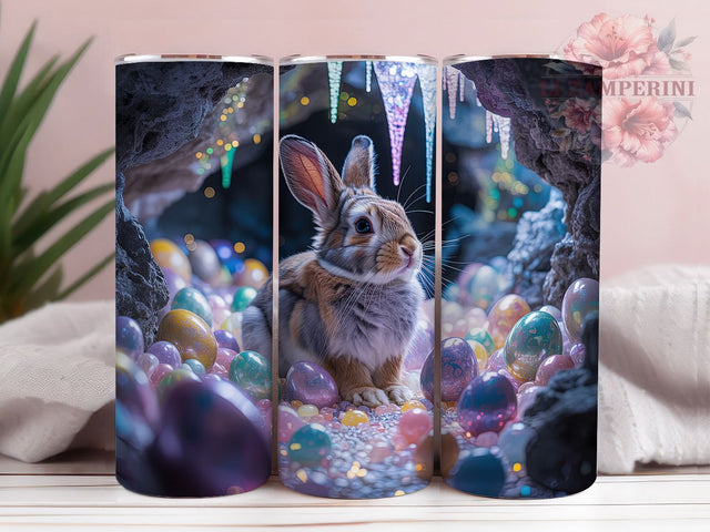 Floral Bunny Egg Hunt Tumbler, Floral Easter Tumbler, Spring Bunny Wrap, Colorful Egg Hunt Wrap, Stylish 20oz Wrap, Sublimation Design, Trendy Gift Idea Sublimation Li Zamperini 