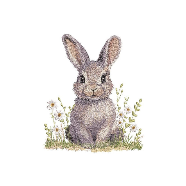 Floral Bunny Embroidery Design, 3 sizes, Instant Download Embroidery/Applique DESIGNS Nino Nadaraia 