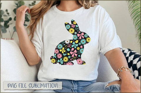 Floral Bunny PNG Sublimation Shetara Begum 