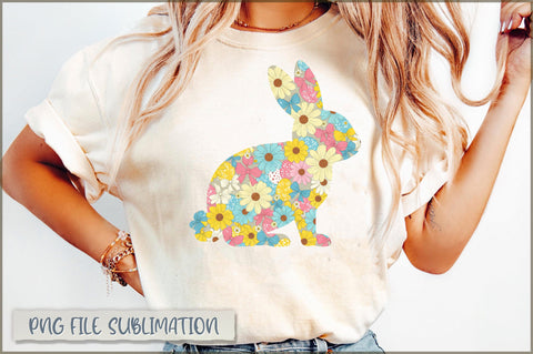 Floral Bunny PNG Sublimation Shetara Begum 