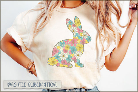 Floral Bunny PNG Sublimation Shetara Begum 
