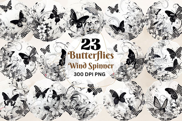 Floral Butterflies Wind Spinner Sublimation Bundle Sublimation Regulrcrative 