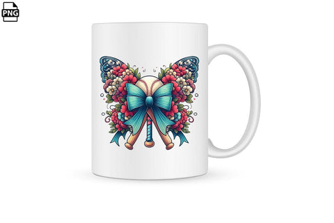 Floral Butterfly Coquette Baseball PNG Printable File Sublimation Creativedesigntee 